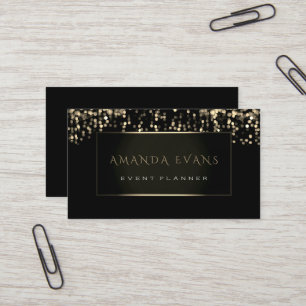 Carte De Visite Or blanc de cadre de noir de blog de mode