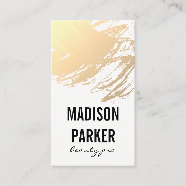 Carte De Visite Or brossé (Devant)