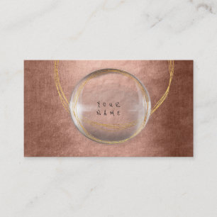 Carte De Visite Or en verre de rose de rose d'aluminium d'or de