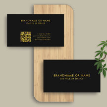 Or et noir | Code QR professionnel minimaliste