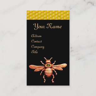 CARTE DE VISITE OR HONEY BEE / BEEKEEPER BEEKEEPER MONOGRAM