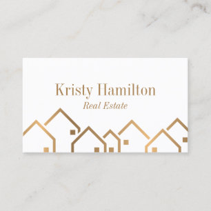 Carte De Visite or immobilier professionnel immobilier