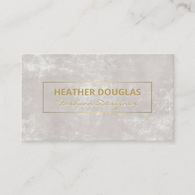 Carte De Visite Or Metallic Moderne Texture Chic (Devant)