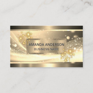 Carte De Visite Or métallique   Golden Boke Sparkle