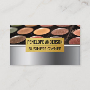 Carte De Visite Or métallique Palette de maquillage