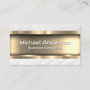 Carte De Visite Or métallique   Panneaux blancs