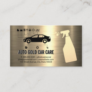 Carte De Visite Or métallique   Service Auto   Réparation du netto