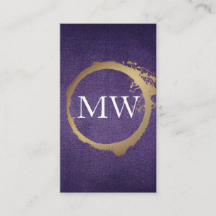 Carte De Visite Or métallique Texture de tissu pourpre