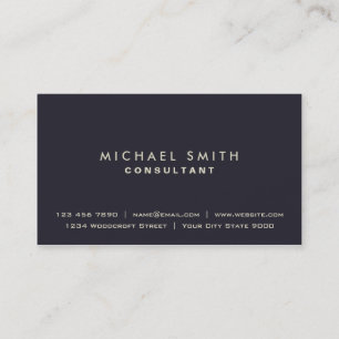 Carte De Visite Or moderne simple professionnel élégant sur le