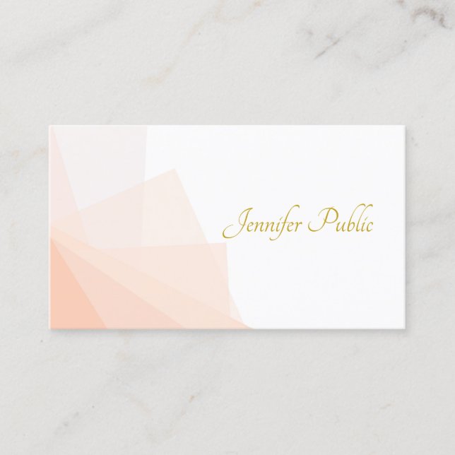 Carte De Visite Or moderne tendance manuscrit Nom de script élégan (Devant)