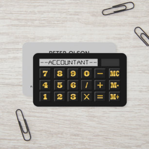 Carte De Visite Or noir et comptable gris d'impôts de CPA de