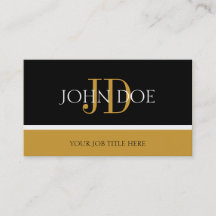 Or noir/jaune de monogramme de YourProfession