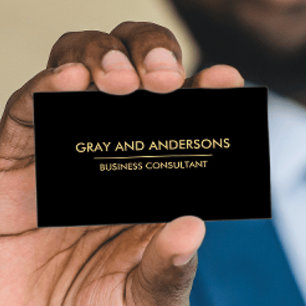 CARTE DE VISITE OR NOIR SIMPLE MINIMAL PROFESSIONNEL PROFESSIONNEL