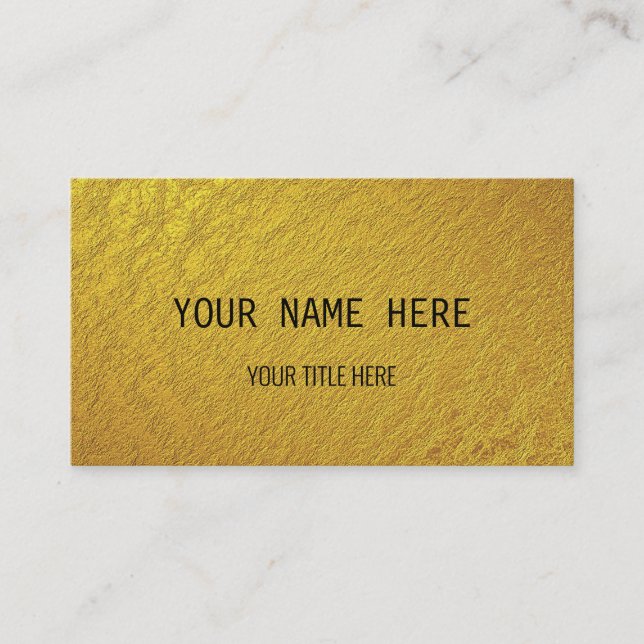 Carte De Visite Or personnalisé (Devant)