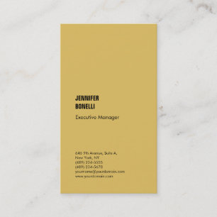Carte De Visite Or professionnel minimaliste moderne couleur or