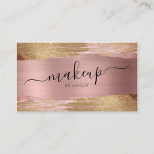 Carte de visite or Rose de maquillage de glam