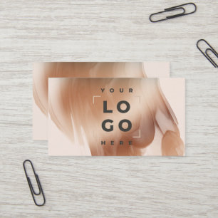 Carte De Visite or rose moderne élégante aquarelle