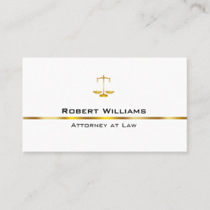 Carte De Visite Or simple professionnel d'avocat juridique