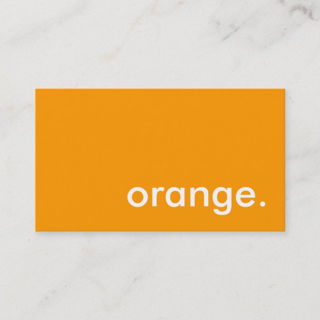 Carte De Visite orange. (Devant)