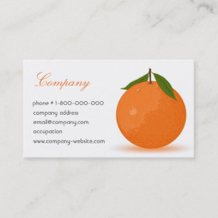 Carte De Visite Orange