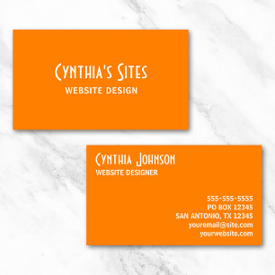 Carte De Visite Orange