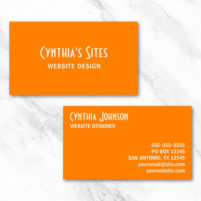 Carte De Visite Orange (Orange Business Card)