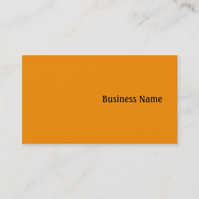 Carte De Visite Orange (Devant)