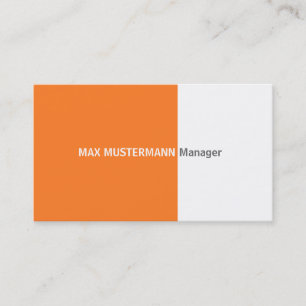 Carte de visite orange