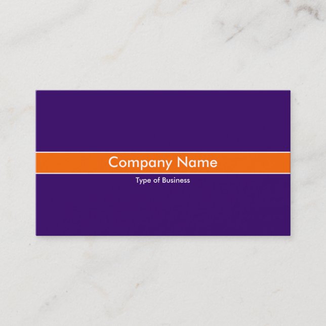 Carte De Visite Orange Band - Violet profond (Devant)
