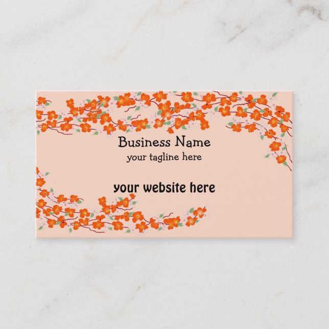 Carte De Visite Orange Blossoms (Devant)
