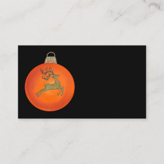 CARTE DE VISITE ORANGE CHRISTMAS BUBBLE