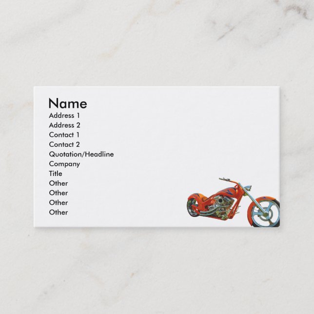 Carte De Visite Orange crui, (Devant)