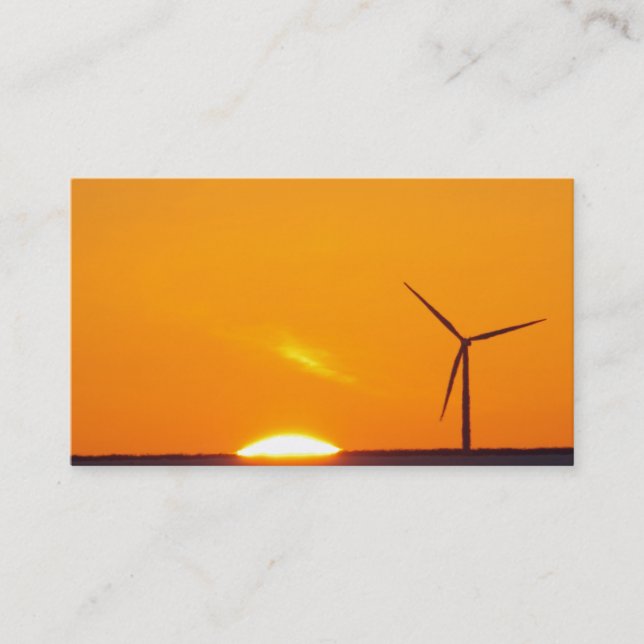 Carte de visite orange de coucher du soleil (Devant)