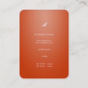 Carte De Visite Orange élégante fraîche