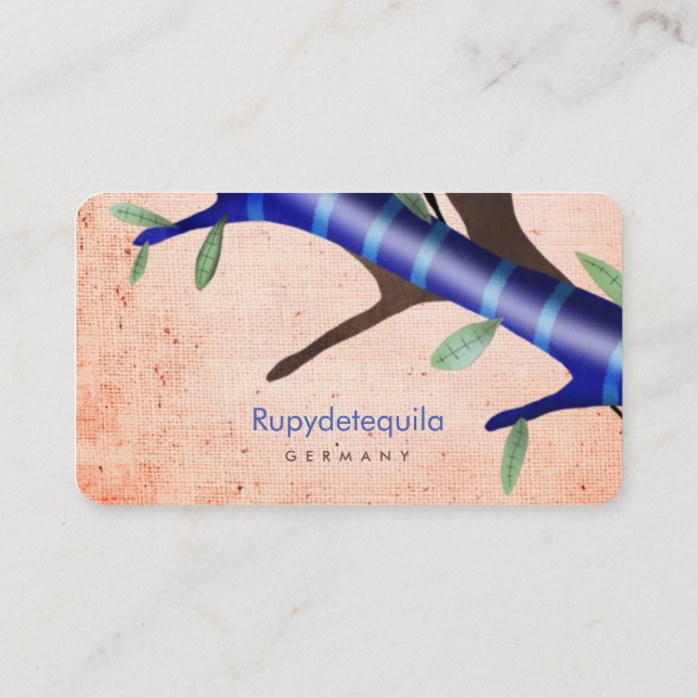 Carte De Visite Orange et bleu (Dos)