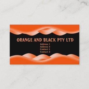 Carte de visite orange et noir