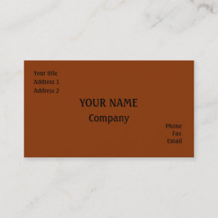 Carte De Visite Orange foncé