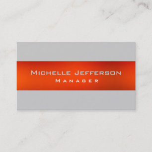 Carte de visite Orange Grey Creative Manager