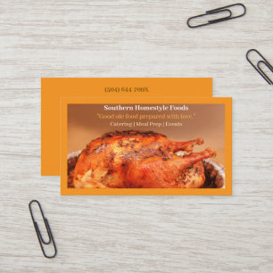 Carte De Visite Orange Homestyle Turquie Accueil Aliments Cuits