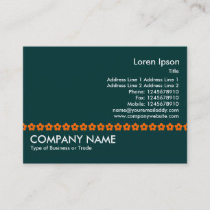 Carte De Visite Orange - Jade Vert foncé