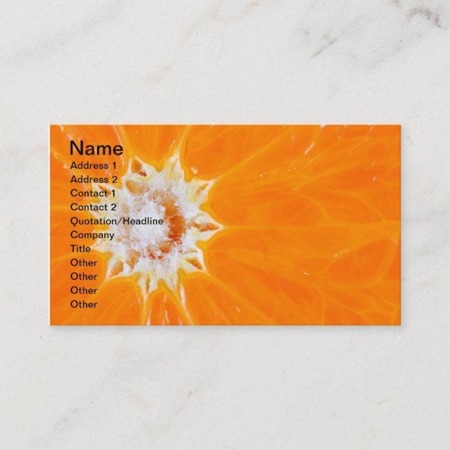 Carte de visite orange juteux (Devant)