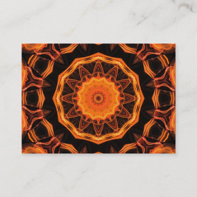 Carte De Visite Orange Kaleidoscope 01 (Devant)