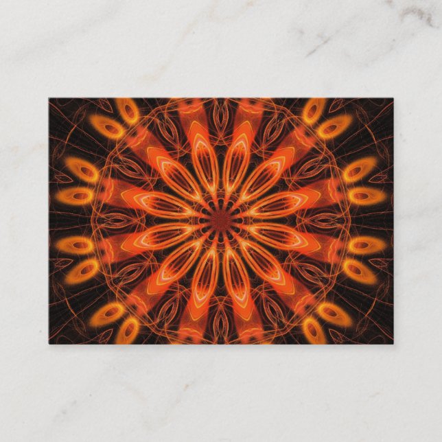Carte De Visite Orange Kaleidoscope 02 (Devant)
