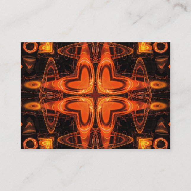 Carte De Visite Orange Kaleidoscope 03 (Devant)