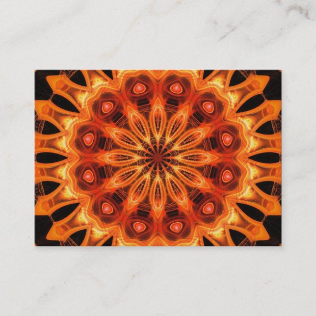 Carte De Visite Orange Kaleidoscope 05 (Devant)
