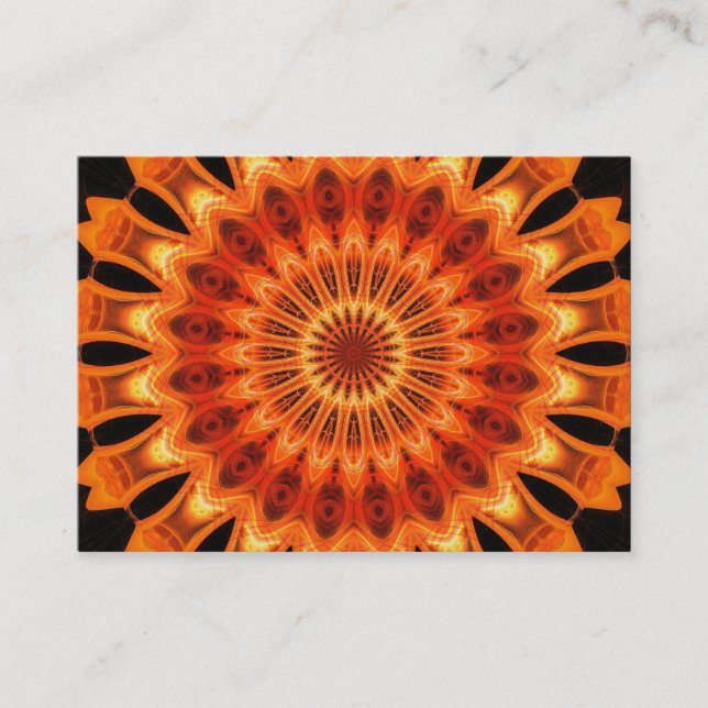 Carte De Visite Orange Kaleidoscope 06 (Devant)
