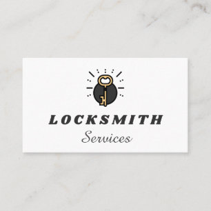 Carte De Visite Orange Key Funky Logo House Lockout Key Service