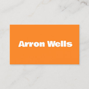 Carte De Visite Orange Modern Bold Typographie