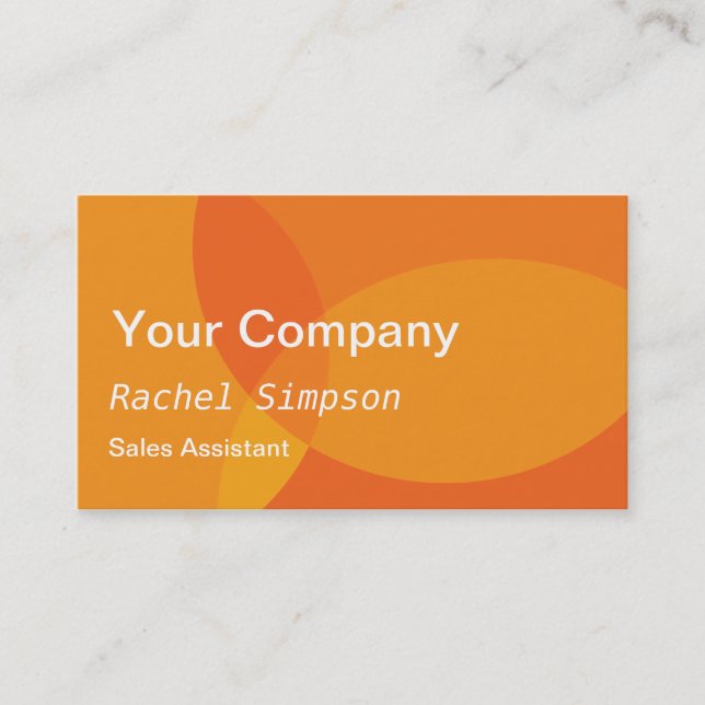 Carte De Visite Orange moderne et professionnel (Devant)