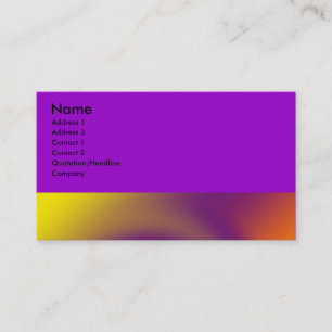 Carte De Visite orange pourpre de remous